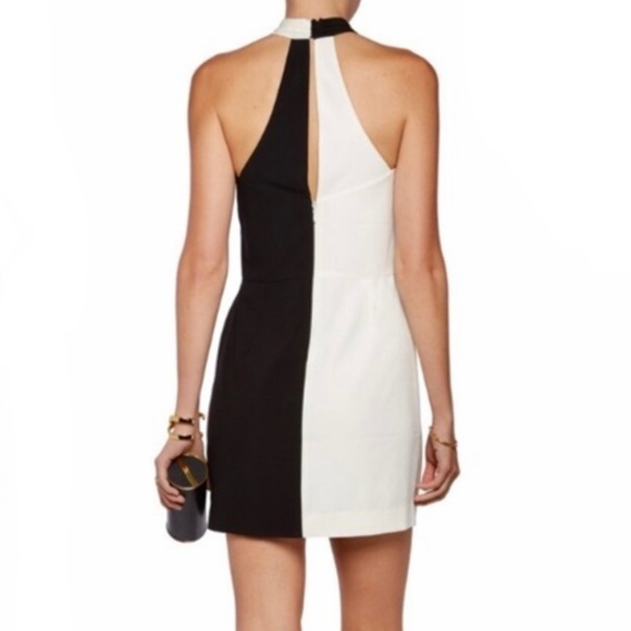 HALSTON HERITAGE COLORBLOCK MINI DRESS - Picture 6 of 11